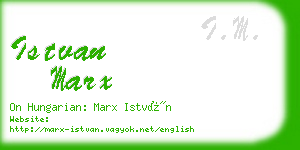 istvan marx business card